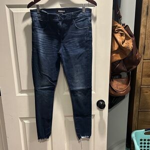 Express Women's Midnight Blue Skinny Jeans Stretch +